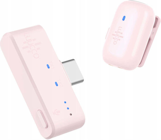 Luucco MiniPods K1 Set Drahtloses Mikrofon Pet Clip-On Für Vokale In Rosa Farbe