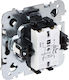 Elektro Plast Recessed Wall Switch with Frame Aller Retour Black