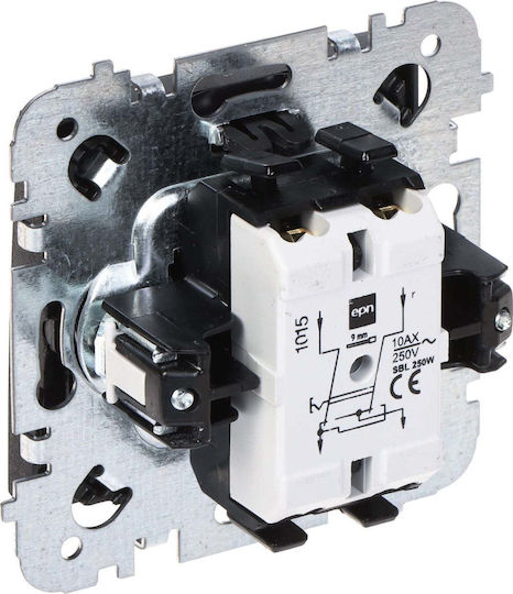Elektro Plast Recessed Wall Switch with Frame Aller Retour Black