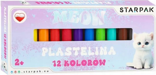 Starpak Niedliche Katze Knete mit 12 Farben für 3+ Jahre