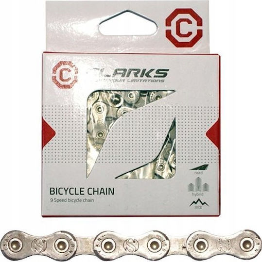 Clarks Fahrradkette 9 Gänge 116L Silber