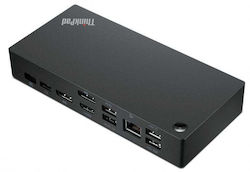 Lenovo ThinkPad Универсална USB-C докинг станция с HDMI/DisplayPort 4K PD Ethernet Lenovo ThinkPad Универсална USB-C докинг станция с HDMI/DisplayPort 4K PD Ethernet