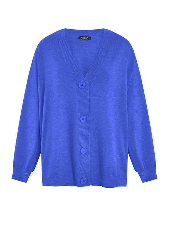 Celestino Cardigan Pentru Femei Tricotat Monocrom Albastru Electric