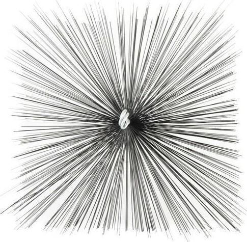 Bratek Perie Metalică Pentru Curățarea Coșului De Fum Rotundă Cu Diametru 180mm