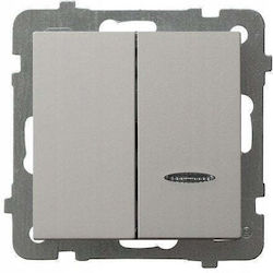 Ospel Recessed Wall Switch Double Without Frame...