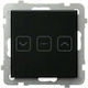 Ospel Sonata Recessed Touch Button Wall Switch Wi-Fi Rolling Shutters Without Frame Black