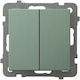 Ospel Recessed Wall Switch Double Without Frame Medium Green