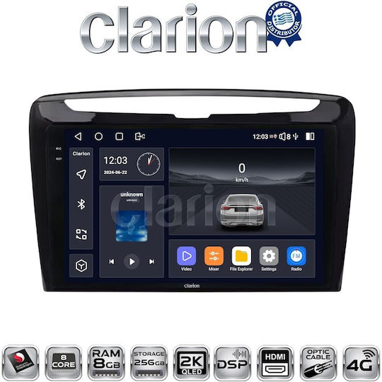 Clarion Car Audio System for Lancia Ypsilon 2011 2024 Bluetooth USB WiFi GPS Apple CarPlay Android Auto