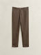 Ανδρικό Παντελόνι Chino Ελαστικό Slim Fit Καφέ