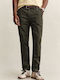 Ανδρικό Παντελόνι Chino Ελαστικό Slim Fit Πράσινο Σκούρο