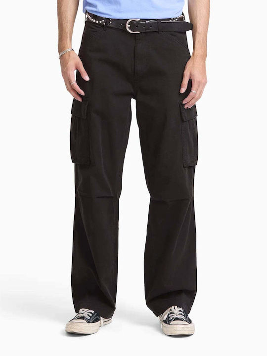 Herrenhose Cargo Lose Passform Schwarz