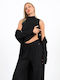 Women's Sleeveless Black Blouse