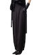 Women's Fabric Trousers in Loose Fit Black