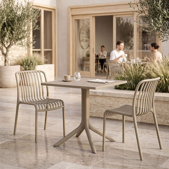 Pakketo Garten- und Outdoor-Möbelsets Typsatz Speisesaal 3 Stück Cappuccino