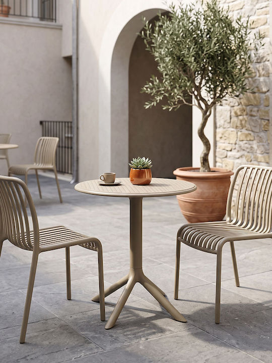 Outdoor Dining Set Mercon 3 Pieces Cappuccino