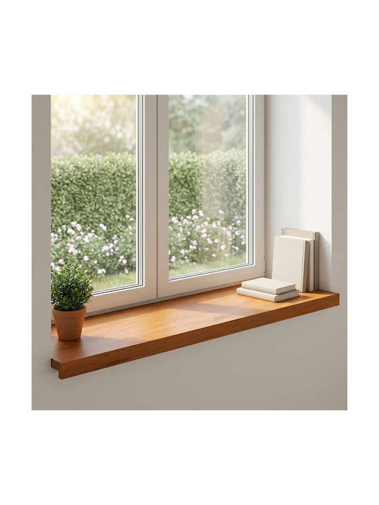 Windows 2 Pcs Brown 100 X 40 X 2 Cm Solid Oak Wood 42050003 Brown