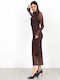 Rochie de vară Midi T-shirt Maro