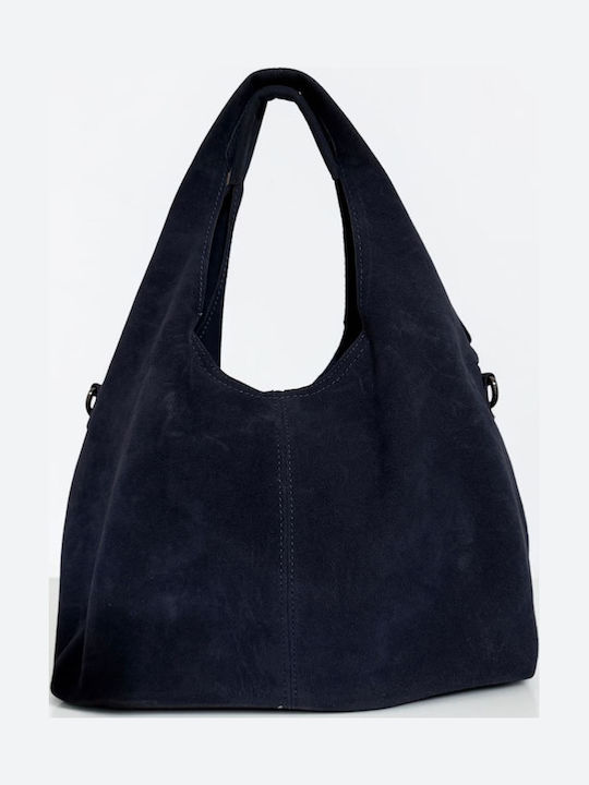Women's Handbag Suede Navy Blue