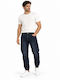 Men's Cargo Stretch Dark Blue Jeans Pants