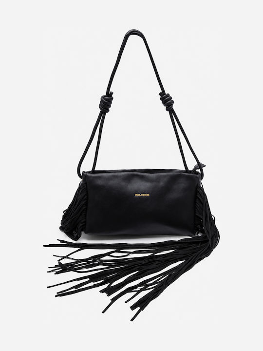 Fabric Women's Shoulder Bag Black