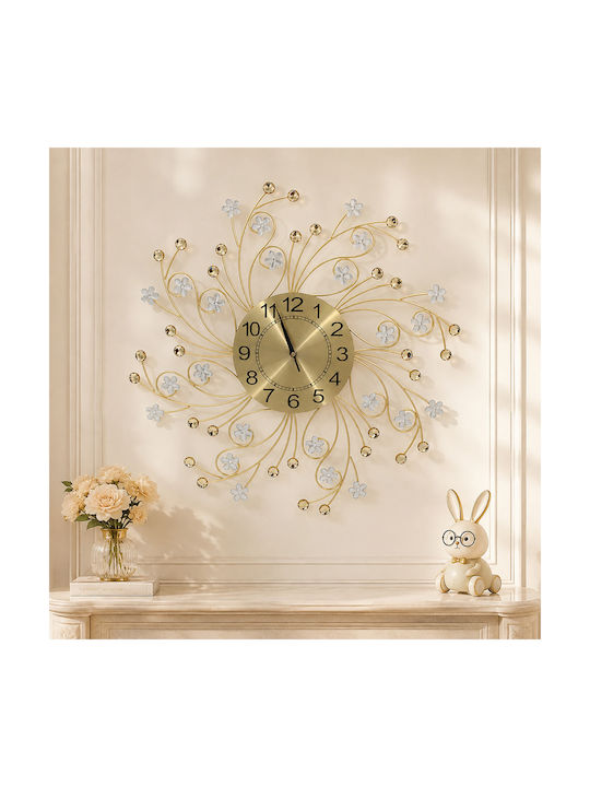 Keskor Metallische Goldene Wanduhr Ø60cm