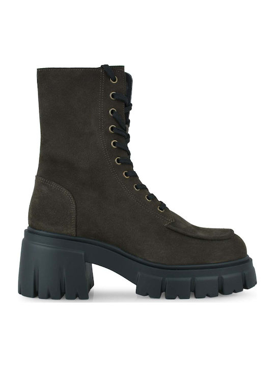 Tsakiris Mallas Suede Γυναικεία Αρβυλάκια με Ψη...