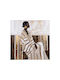 Canvas Painting Woman White Gold 100x3.5x100cm 812-20087 Estheti 812-20087