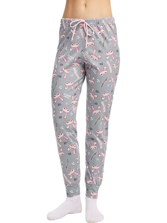 Minerva Pantaloni de Pijamale de Iarnă pentru Femei Gri