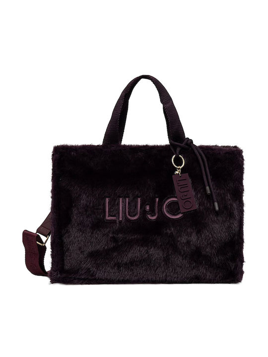 Liu Jo Fur Women's Tote Bag Burgundy