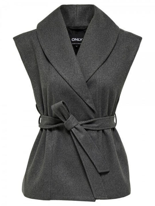 Only Damen Strickjacke Grau Meliert