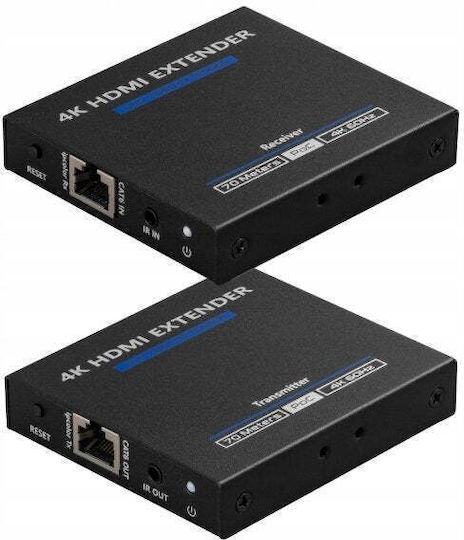 Система За Предаване На Сигнал Av Bcs Удължител Hdmi Чрез Усукван Кабел Kat.6 6a 7 Utp Bcs-utp-hdmi-4k-set 2