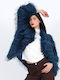 Short Women's Blue Fur