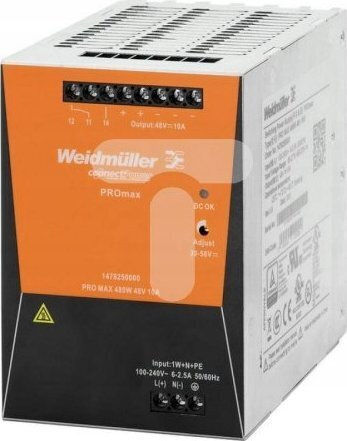 Weidmuller Sursă De Alimentare DIN Rail Cu Ieșire 24V Și Putere 480W 20A