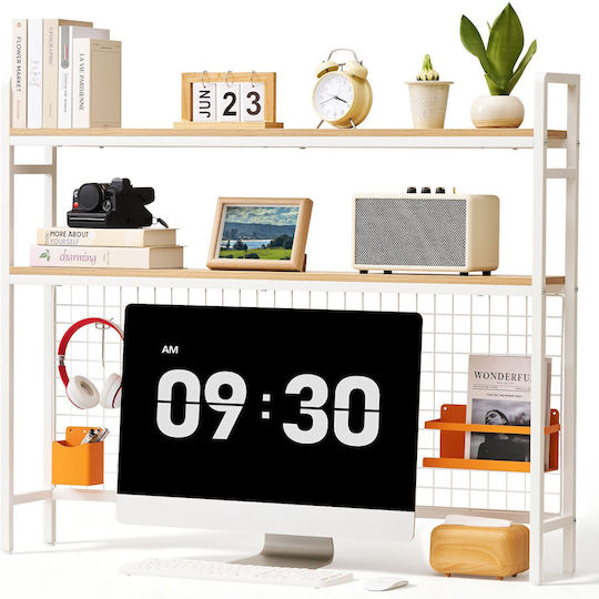 Bookcase White 111x18x55.5cm