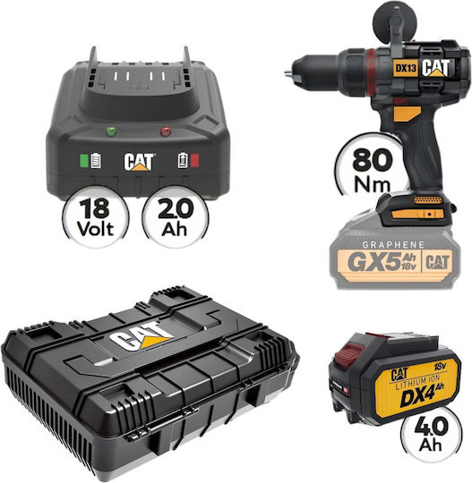 CAT LK02-5642 Percussive Battery Drill Driver 18V 1x4Ah