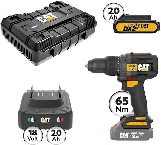 CAT Combo-30 Percussive Battery Drill Driver 18V 1x2Ah