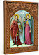 Archangels Michael & Gabriel Wooden Carved Myrofyllo Frame 16cm
