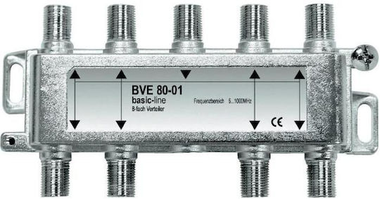 Axing Сплитер за Антена Bve 80-01 8 Порта 5-1006 Mhz