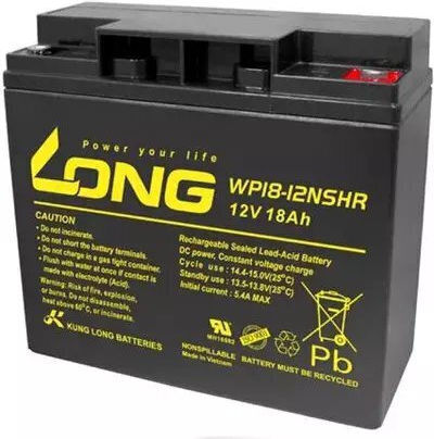 AGM WP18-12NSHR UPS-Batterie mit 18Ah Kapazität und 12V Spannung