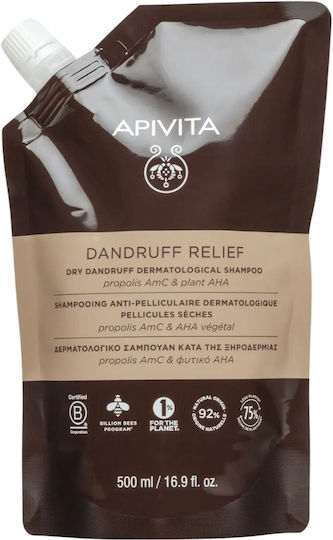 Apivita Dandruff Relief Nachfüllung Shampoo Gegen Schuppen & Schuppenbildung 500ml