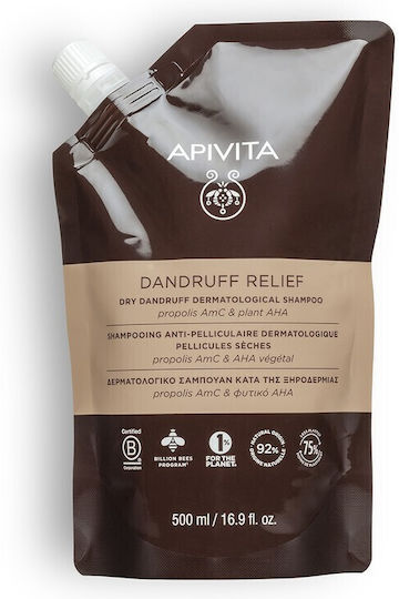 Apivita Dandruff Relief Refill Σαμπουάν Kατά της Πιτυρίδας & της Ξηροδερμίας 500ml