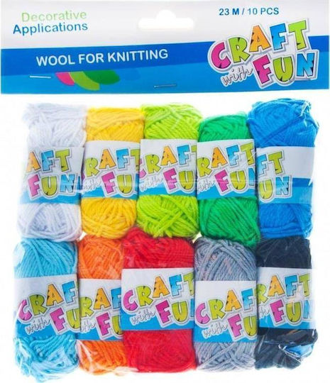 Craft with Fun Cf Dekoratives Garn 23m/10 Stück Pastell Pbh 6/72