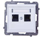 Ospel Double Network Socket RJ45 Cat5e in White Colour GPK-2R K m 75