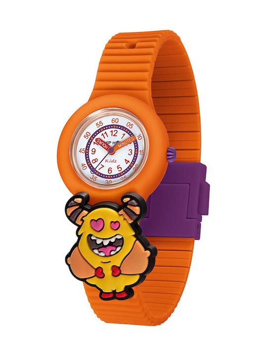 HipHop Analog Kinderuhr Orange mit Silikonarmband HipHop Analog Kinderuhr Orange mit Silikonarmband