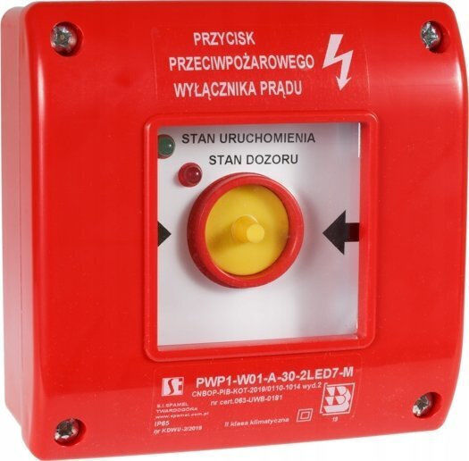 Spamel Бутон Индустриален Тип PWP1-W01-B-11-2LED11-M