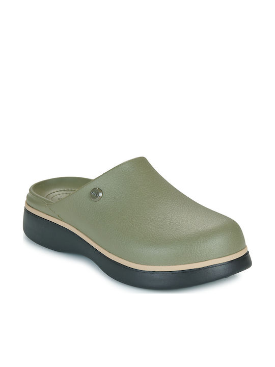 Crocs Dylan Γυναικεία Σαμπό Πράσινα