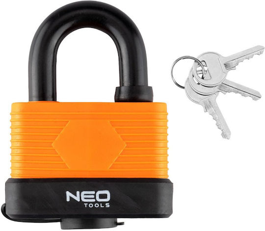 NEO Plastic Brass Padlock with Key 65mm