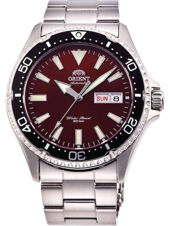 Orient Mako Мъжки Часовник Автоматичен с Сребрист Стоманен Браслет