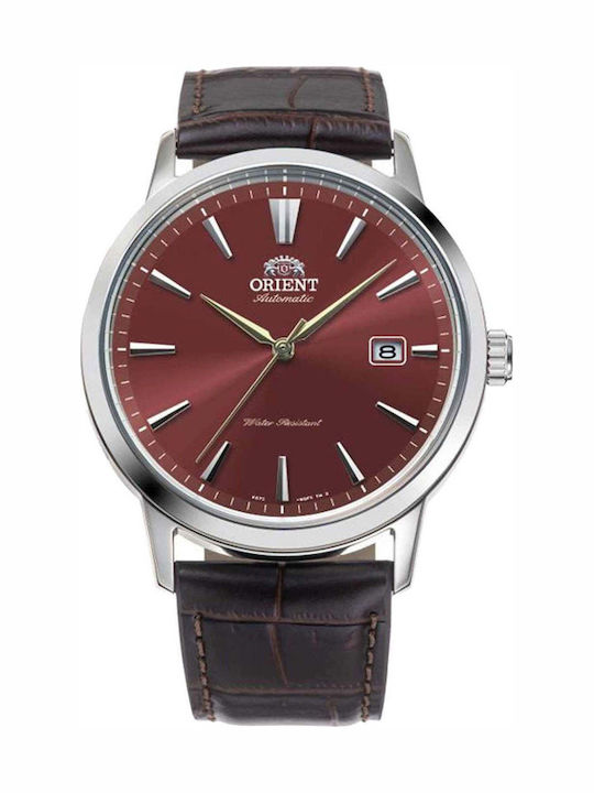 Orient Contemporary Мъжки Часовник Автоматичен с Кафява Кожена Каишка