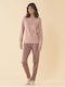 Noidinotte Winter Women's Pyjamas Set Dusty Rose